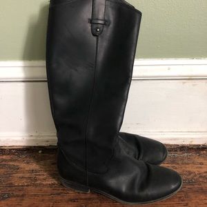 FRYE Black LEATHER Riding Boots